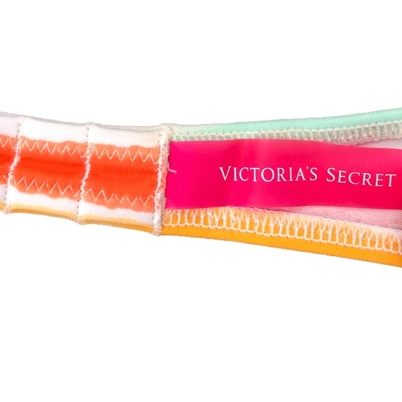 Victoria's Secret Strapless Bikini Swimsuit Top Multi-Color Twist Top Gold - Picture 5 of 8